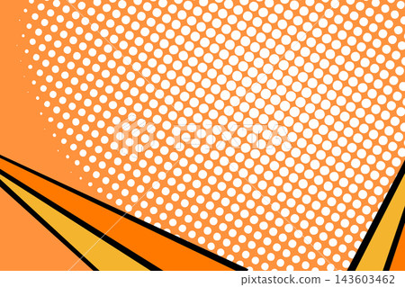 Abstract pop art comic style concept. Colorful polka dots layout retro background. Cartoon modern halftone pattern. Blank design for poster, card, sale banner 143603462