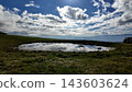 The breathtaking view of the Sky Pond in Ooshika Village, where the sky and clouds are reflected on the water's surface - Ooshika Village, Shimoina District, Nagano Prefecture, Japan 143603624