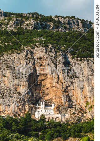 Ostrog Monastery Built into a Cliff in Montenegro Ostrog Monastery Built into a Cliff in Montenegro 143603884