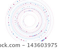 Blue violet abstract technology circular connect lines on white background 143603975