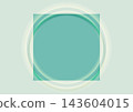 Glossy smooth ring circle and blue square, abstract minimal background 143604015