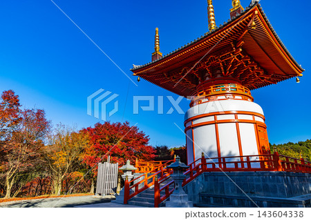 福岡縣野宮山觀音寺的秋景 福岡縣野宮山觀音寺的秋景 143604338