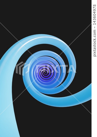 Abstract digital art of swirling blue spirals Abstract digital art of swirling blue spirals 143604978