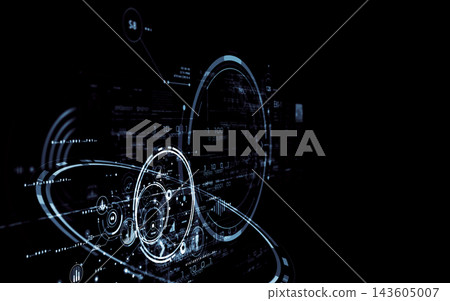 A futuristic image of digital data analysis 143605007