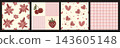 Seamless girly patterns with whimsical doodles 143605148