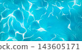 Crystal clear blue water surface with ripples 143605171