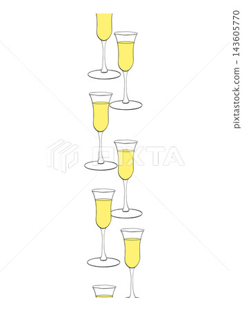 elegant champagne glasses birthday seamless border vertical colored hand drawn illustration. Vector graphic line ink art. Sample poster, invitation, holiday banner, postcard. elegant champagne glasses birthday seamless border vertical colored hand drawn illustration. Vector graphic line ink art. Sample poster, invitation, holiday banner, postcard. 143605770