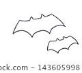 Hand-drawn little bat, cute Halloween illustration 143605998