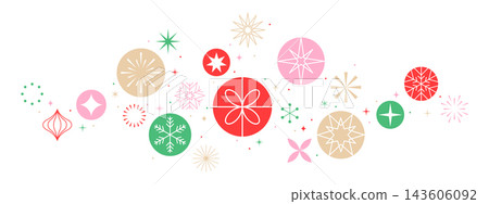 Christmas border, holidays decorations, celebration banner Christmas border, holidays decorations, celebration banner 143606092