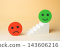 The path to a better mood. Mental healing. Positive mindset, happiness, life choices, and mental health. Satisfaction 143606216