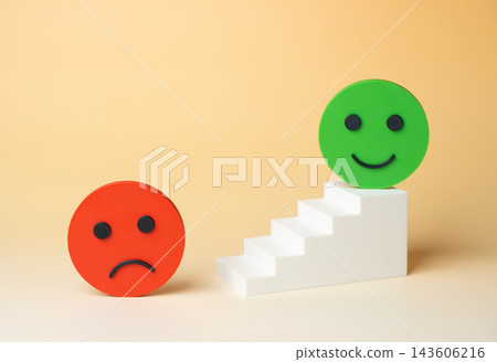 The path to a better mood. Mental healing. Positive mindset, happiness, life choices, and mental health. Satisfaction The path to a better mood. Mental healing. Positive mindset, happiness, life choices, and mental health. Satisfaction 143606216
