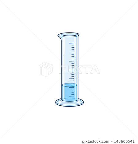 裝滿液體的量筒 裝滿液體的量筒 143606541