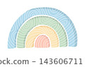 Wooden rainbow toy 143606711
