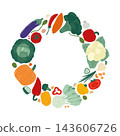 Vegetable Vector Frame 143606726