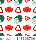 Tomato and Cucumber Slice Pattern 143606730