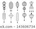Set of Traditional Chinese Lanterns 143606734
