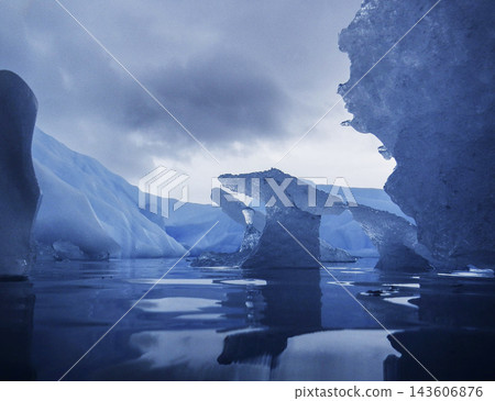 cave with reflection of water and reflection cave with reflection of water and reflection 143606876