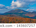 A spectacular view of Lake Ashi and autumn foliage from Hakone Town, Kanagawa Prefecture. 143607257