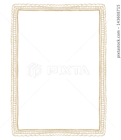 Minimalist Handdrawn Rectangular Zigzag Frame Illustration Minimalist Handdrawn Rectangular Zigzag Frame Illustration 143608715