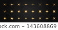 Golden Flare and Light Vector Effect Set 143608869