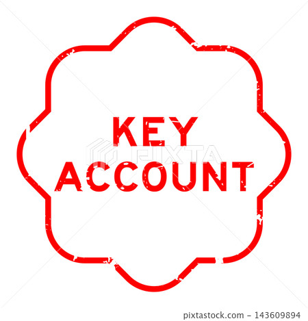 Grunge red key account word rubber seal stamp on white background Grunge red key account word rubber seal stamp on white background 143609894