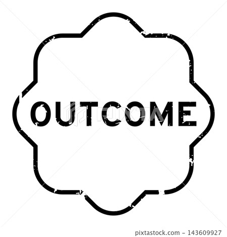Grunge black outcome word rubber seal stamp on white background Grunge black outcome word rubber seal stamp on white background 143609927