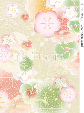 精美的日式圖案插畫背景素材 精美的日式圖案插畫背景素材 143610204