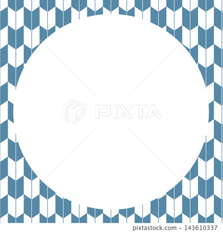 Arrow pattern set, Japanese pattern material, colorful frame, blue. Arrow pattern set, Japanese pattern material, colorful frame, blue. 143610337