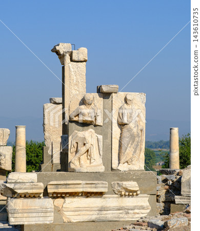 Carved Reliefs on the Historic Memmius Monument in Ephesus Carved Reliefs on the Historic Memmius Monument in Ephesus 143610735