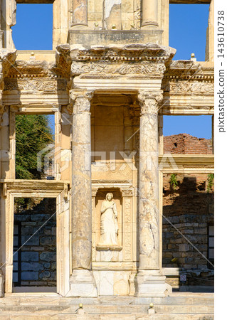 Statue Niche and Marble Columns of the Celsus Library Statue Niche and Marble Columns of the Celsus Library 143610738
