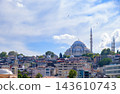 Suleymaniye Mosque and City Skyline Overlooking Istanbul 143610743