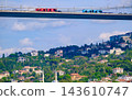 Bosphorus Bridge Span and Hillside Residential Neighborhoods 143610747