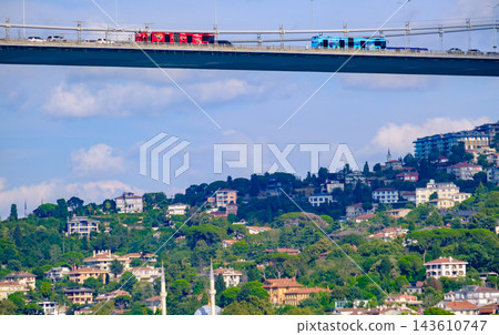 Bosphorus Bridge Span and Hillside Residential Neighborhoods Bosphorus Bridge Span and Hillside Residential Neighborhoods 143610747