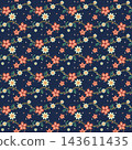 F005-Hibiscus and jasmine blossoms on winding golden vines 143611435