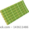 green bamboo raft 143611486