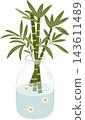 bamboo vase illustration 143611489