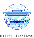 Royal Opera House Copenhagen Landmark Line Icon 143611890