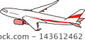 Airplane/Passenger Plane Illustrations_Design Materials 143612462
