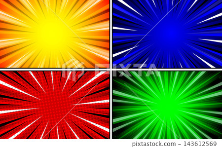 Horizontal comic book background with various pop art style effects. Blank template. Horizontal comic book background with various pop art style effects. Blank template. 143612569