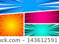 Colorful comic page background in pop art style.  143612591