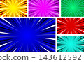 Colorful comic page background in pop art style.  143612592