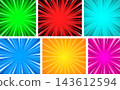 Colorful comic page background in pop art style.  143612594