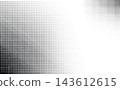 Halftone background frame. Comic halftone pop art texture. Black and white abstract wallpaper.  143612615