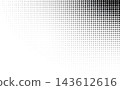 Halftone background frame. Comic halftone pop art texture. Black and white abstract wallpaper.  143612616