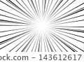 Radial lines in comics. Comic background with lines of motion and speed.  143612617