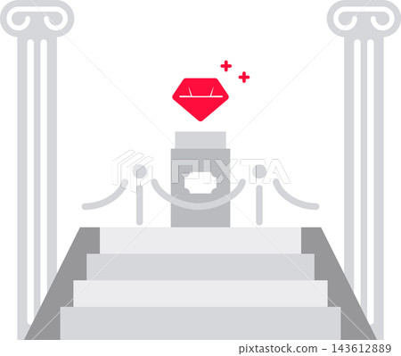 Exhibition hall and concert hall icon Exhibition hall and concert hall icon 143612889