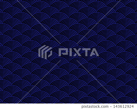 A navy blue and black wave pattern A navy blue and black wave pattern 143612924