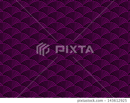 Purple and black seigaiha pattern 143612925