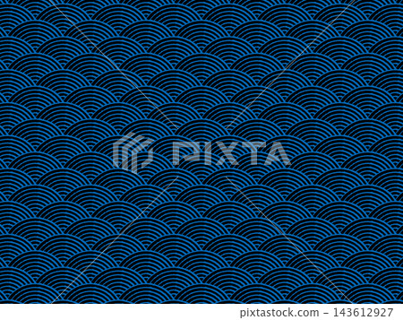 Blue and black wave pattern Blue and black wave pattern 143612927