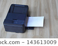 top view and side old black printers and white paper on wooden background, technology, object, comfortable, work, copy space 143613009